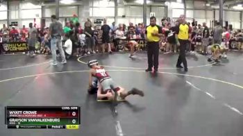 65 lbs Semis & 1st Wrestleback (8 Team) - Grayson VanValkenburg, ARES vs Wyatt Crowe, American Gladiators-Red