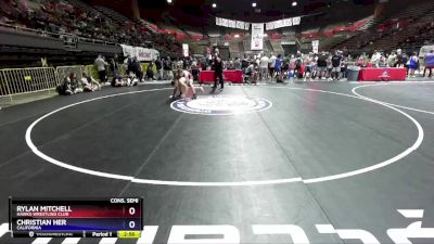 57 lbs Cons. Semi - Rylan Mitchell, Hawks Wrestling Club vs Christian Her, California