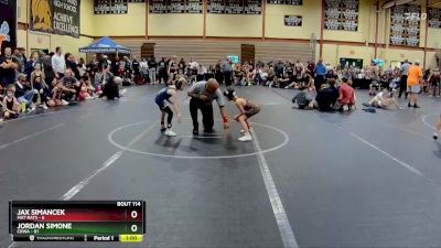 44-48 lbs Quarterfinal - Jordan Simone, CRWA vs Jax Simancek, Mat Rats