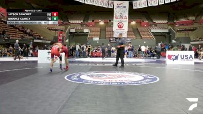 Schoolboys - 100 lbs 5th Place Match - Jayson Sanchez, Delta Wrestling Club vs Brooks Clancy, Tracy Wrestling Club