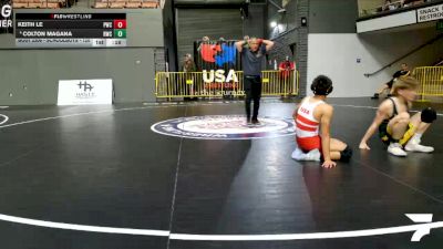 Schoolboys - 120 lbs Cons. Round 4 - Colton Magana, Redwood Wrestling Club vs Keith Le, Peninsula Wrestling Club