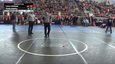 90 lbs Cons. Round 1 - Fiona Highfill, Ohio Crazy Goats vs Layla Vaughan, Anna Youth Wrestling