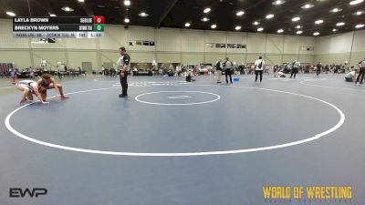 125 lbs Rr Rnd 4 - Layla Brown, Super Girls K-6 Blue vs Breckyn Moyers, Sisters On The Mat OK Teal