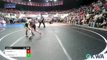 64 lbs 3rd Place - Ivan Russell, Eufaula Ironheads Wrestling Club vs Stetson Andrews, Gore Pirates Youth Wrestling