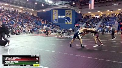 175 lbs Cons. Round 6 - Michael Fuccilli, Don Bosco Prep vs Peter Snyder, Blair Academy