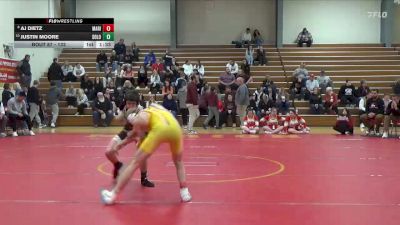 132 lbs Cons. Round 2 - Justin Moore, Solon vs AJ Dietz, Marion