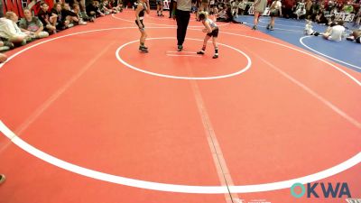 52 lbs Rr Rnd 2 - Adalie Parker, Ponca City vs Kloe Rutledge, Sisters On The Mat Pink