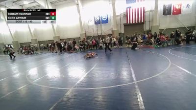 46 lbs Champ. Round 2 - Knox Arthur, Sanderson Wrestling Academy vs Benson Klunker, RWC - Roy Wrestling Club