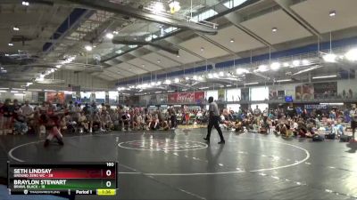 160 lbs Semis & 3rd Wb (16 Team) - Seth Lindsay, Ground Zero WC vs Braylon Stewart, BRAWL Black