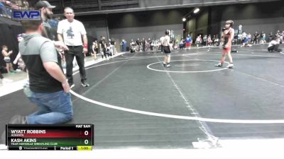 76 lbs Round 2 - Wyatt Robbins, Augusta vs Kash Akins, Team Haysville Wrestling Club