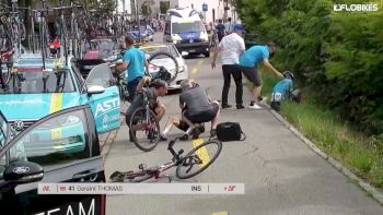 Geraint Thomas Crashes Out Of Tour de Suisse