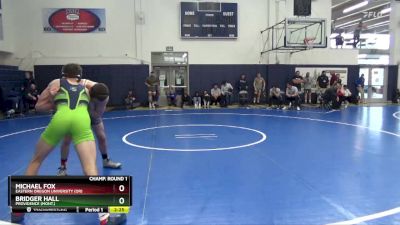 157 lbs Champ. Round 1 - Bridger Hall, Providence (Mont.) vs Michael Fox, Eastern Oregon University (OR)