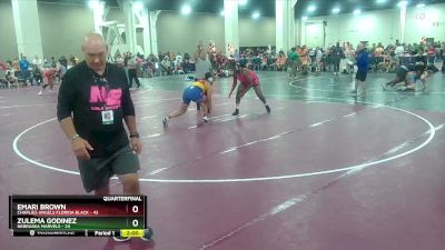 190 lbs Quarters & Wb (16 Team) - Zulema Godinez, Nebraska Marvels vs Emari Brown, Charlies Angels Florida Black