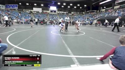 88 lbs Cons. Round 3 - Mason Newberry, Greater Heights vs Kysen Hughes, Ark City