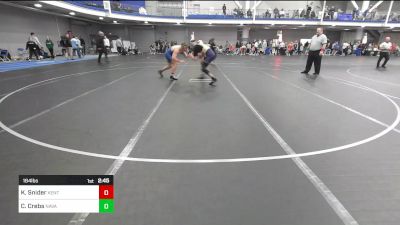 184 lbs Round Of 64 - Kyle Snider, Kent State vs Cael Crebs, Naval Academy