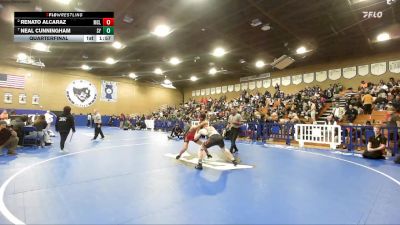 144 lbs Quarterfinal - Neal Cunningham, Santa Ynez vs Renato Alcaraz, McLane