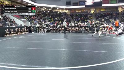 113 lbs Quarterfinal - Kline Kiburz, Winterset vs Lucas Peters, West Delaware, Manchester