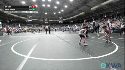 55 lbs Semifinal - Cy Cox, Coweta Tiger Wrestling vs Bear Bryan, Coweta Tiger Wrestling