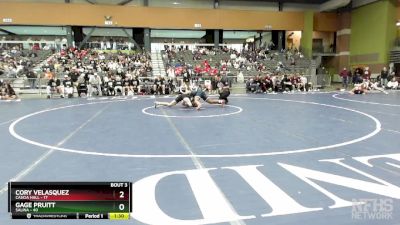 138 lbs Quarterfinals (8 Team) - Gage Pruitt, SALINA vs Cory Velasquez, CASCIA HALL