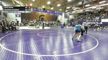 157 lbs Quarterfinal - Brandon Saltzman, Hamilton vs Evan Urann, Mead