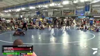 116 lbs Quarterfinals (8 Team) - Karson Poe, Alabama Elite Black vs Jack Hayes, Short Time WC