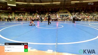 61 lbs Round Of 16 - Lincoln Evans, Hilldale Youth Wrestling Club vs Sara Lee, Sallisaw Takedown Club