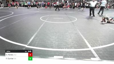 52 lbs Consi Of 8 #1 - Elijah Flores, Jflo Trained vs Fletcher Currier, East Kansas Eagles