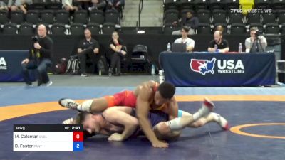 86 kg Quarterfinal - Marcus Coleman, Cyclone Regional Training Center C-RTC vs Drew Foster, Panther Wrestling Club RTC