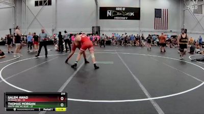 215 lbs Round 7 (8 Team) - Thomas Morgan, South Side WC Blue vs Salem Awad, Scanlan WA