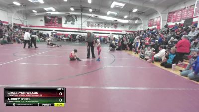 49-54 lbs Round 4 - Gracelynn Wilson, Lexington Youth Wrestling Club vs Audrey Jones, Carrollton Youth Wrestling