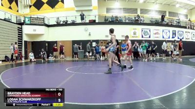 110 lbs Semifinal - Brayden Head, Contenders Wrestling Academy vs Logan Schwarzkopf, Elite Athletic Club