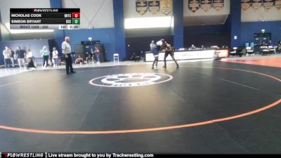 285 lbs Semifinal - Nicholas Cook, Noke Wrestling RTC vs Simeon Bryant, Bluefield State