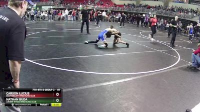 117 lbs Champ. Round 1 - Carson Lucius, Scottsbluff Wrestling Club vs Nathan Buda, Junior Titans Wrestling Club