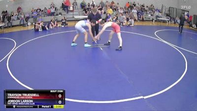 138 lbs Quarterfinal - Trayson Truesdell, Harrisburg High School vs Jordon Larson, Mat Sense Wrestling Club