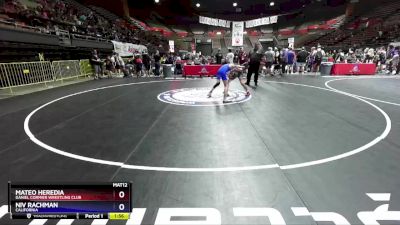 98 lbs Cons. Semi - Mateo Heredia, Daniel Cormier Wrestling Club vs Niv Rachman, California