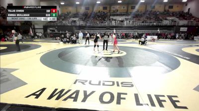 138 lbs Quarterfinal - Tillie Owen, Sidwell Friends School vs Emma Mullman, Bishop Lynch High School