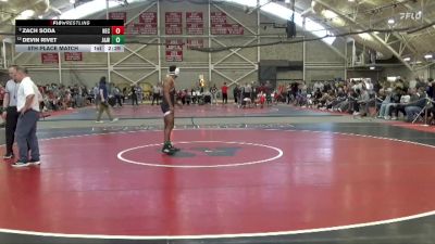 157 lbs 5th Place Match - Devin Rivet, Johnson & Wales (RI) vs Zach Soda, New England College