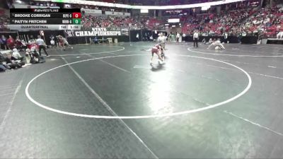 Girls 100 lbs Quarterfinal - Brooke Corrigan, De Pere Girls vs Paityn Fritchen, Winneconne Girls