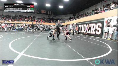 70 lbs Rr Rnd 2 - Iker Cole, Weatherford Youth Wrestling vs Lorenzo Hernandez, Lone Grove Takedown Club