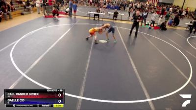 98 lbs Quarterfinal - Cael Vander Broek, SD vs Gaelle Cid, IL