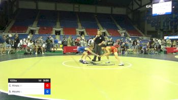 100 lbs Cons Semis - Cameron Hines, Connecticut vs Samuel Hayes, Illinois