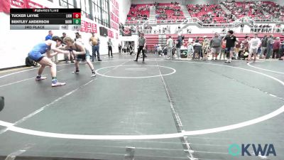 132 lbs 3rd Place - Tucker Layne, Lions Wrestling Academy vs Bentley Anderson, Harrah Little League Wrestling
