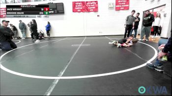 52 lbs Round Of 16 - Jace Wright, Tuttle Wrestling vs Brooks Mahn, Cyclone Wrestling Club