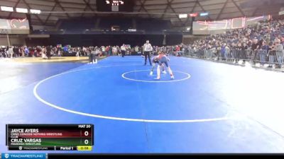 100 lbs Cons. Round 2 - Jayce Ayers, CNWC Concede Nothing Wrestling Club vs Cruz Vargas, Maddogs Wrestling