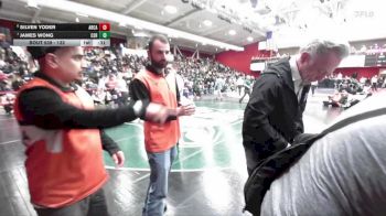 132 lbs Cons. Round 5 - Silven Yoder, Arcata vs James Wong, California (San Ramon)