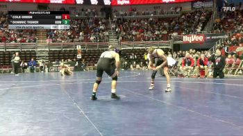 3A-157 lbs 7th Place Match - Cole Green, North Scott vs Dominic Tigner, Norwalk