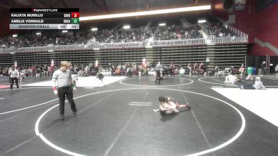 66 lbs Quarterfinal - Kalixta Murillo, Sanderson Wrestling Academy vs Amelia VonWald, Douglas WC