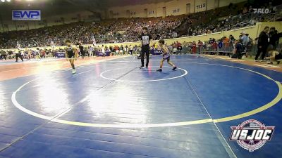 52 lbs Consi Of 16 #2 - Bennett Grose, Ponca City Wildcat Wrestling vs Bowen Brown, Shelton Wrestling Academy