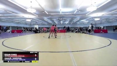 145 lbs Champ. Round 1 - Edgar Fores, Western High School Wrestling vs Manuel Sandoval, San Pedro High School Wrestling