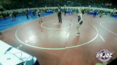 96 lbs Consi Of 8 #2 - Briar Campo, Cushing Tigers vs Gannon Wilson, Team Tulsa Wrestling Club